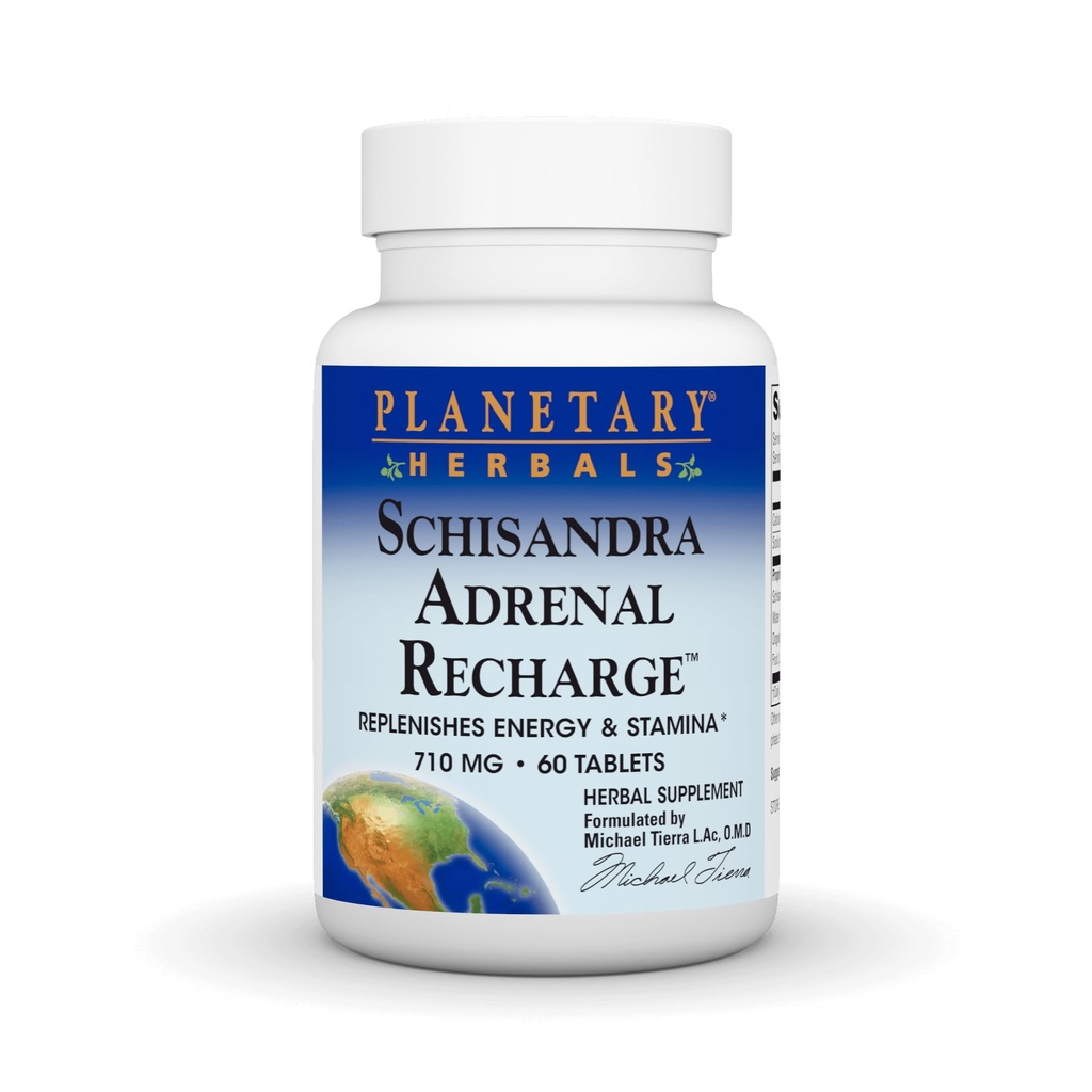 Planetary Herbals Schisandra Adrenal Kompleksi 710 mg with Yam Rhizome, Poria Sclerotium & More - 60 Tablets