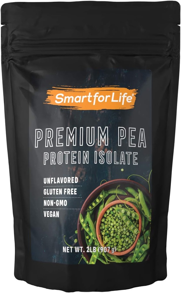Smart for Life Pea protein Toz Meal Yenileme Shake - 2 Pounds - Organik Vegan BCAA'nın Yüklenmiş Bitki Protein Tozu - Keto Friendly and Vegetarian Plant Based Protein Toz - Digest to Digest