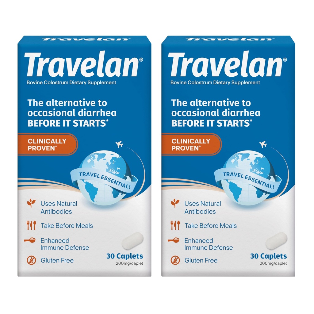 Anti Diarrhea Pills, Traveler'in Diarrhea'yı Başlamadan önce önlemeye yardımcı olur, Klinik olarak Proven, Travel Essentials, Drug-Free Colostrum, Natural Digestive and Immune Support Supplement, 60 Kont