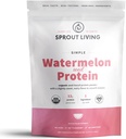 Sprout Living Simple Watermelon Tohum proteini Toz, 12 Grams Organik Bitki Yapay Tatlıcılar olmadan Protein Tozu, Non-GMO, Vegan, Gluten Free, Keto Drink Mix (10 oz)