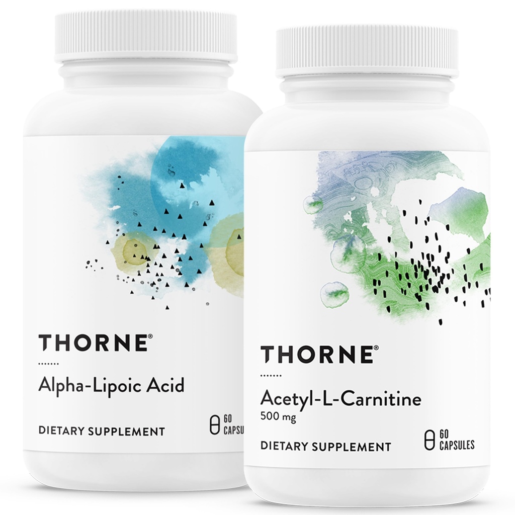 THORNE - Antioksi Nerve Support Duo - Alfa-Lipoic Acid & Acetyl-L-Carnitine Sche - 60 Servisler