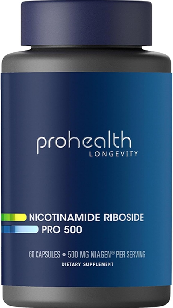 ProHealth Nicotinamide Riboside Pro 500. Patented NR Niagen 500mg Plus 250mg TMG. NAD+ Supplement Boosts NAD+. NR Supplement Proven in 300 Studies. 30 Servings