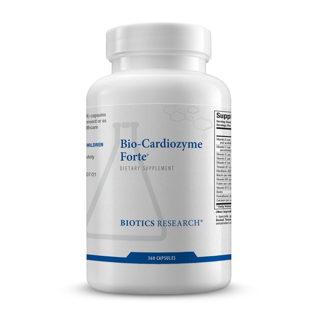 Bio Cardiozyme Sağlıklı Kalp Multivitamin, Broad Spectrum Formulation Cardiovascular Sağlık ve Fonksiyonları Desteklemek için Tasarlandı, Güçlü antioksidan Destek 360 Capsules