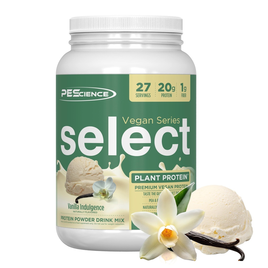 PE Science Select Vegan Protein Toz, Bitki bazlı Protein Toz, Şaşırtıcı Tadı, Smooth Texture, Pea ve Brown Rice Mix, Süt Free, Lactose Free, Gluten Free - Vanilla Indulgence, 27 Hizmetler
