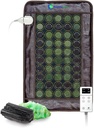 SağlıklıLine Far Termostatı Geri Döndürme, Omuz, Omuz ve Kas Ağrısı Yardımı - Jade & Tourmaline Stones ile Ağırlıklı Elektrikli Mat, Grounding - Medium Dimension 32 x 20 in in in