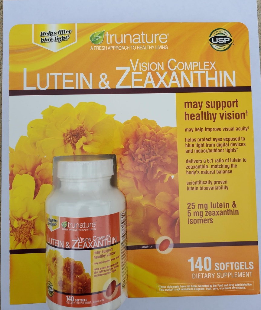Tru-Nature Vision Complex Lutein & Zeaxanthin, a Bundle of 140 Softgels