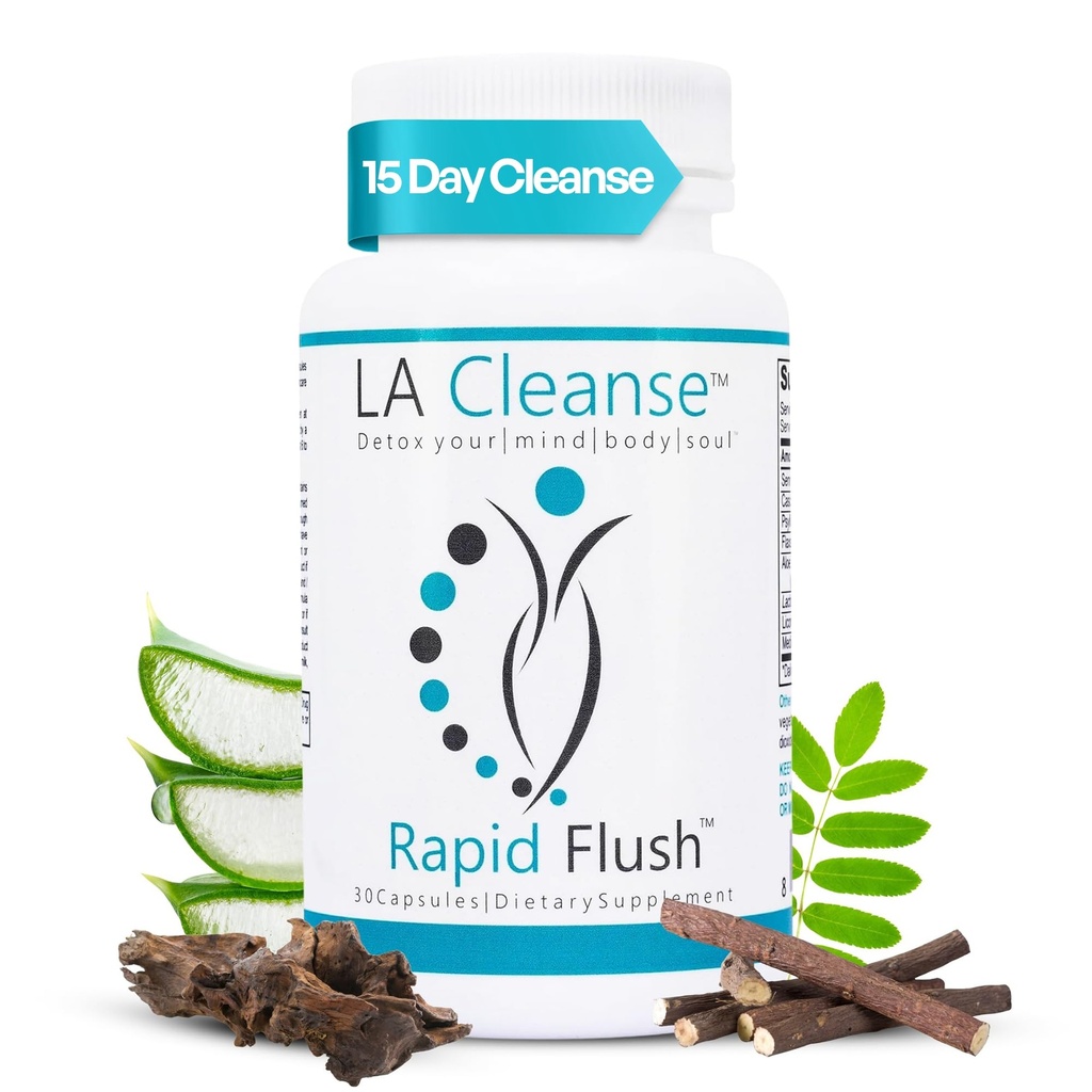 15 Day Cleanse and Detox - Hızlı Flush 15 Day Gut Cleanse, Kolon Broom Gut Desteği - Cascara Sagrada, Senna Leaf, Psyllium Husk - Capsules 30