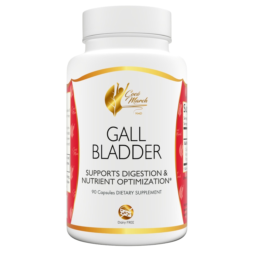 Coco March Gall Bladder Formula-Ideal After Gall Bladder Surgery-Gluten Free, Soy Free, Dairy Free, Keto Friendly, Paleo Friendly, 90 Capsules-90 Destekler Digestion ve Nutrient Optimizasyonu