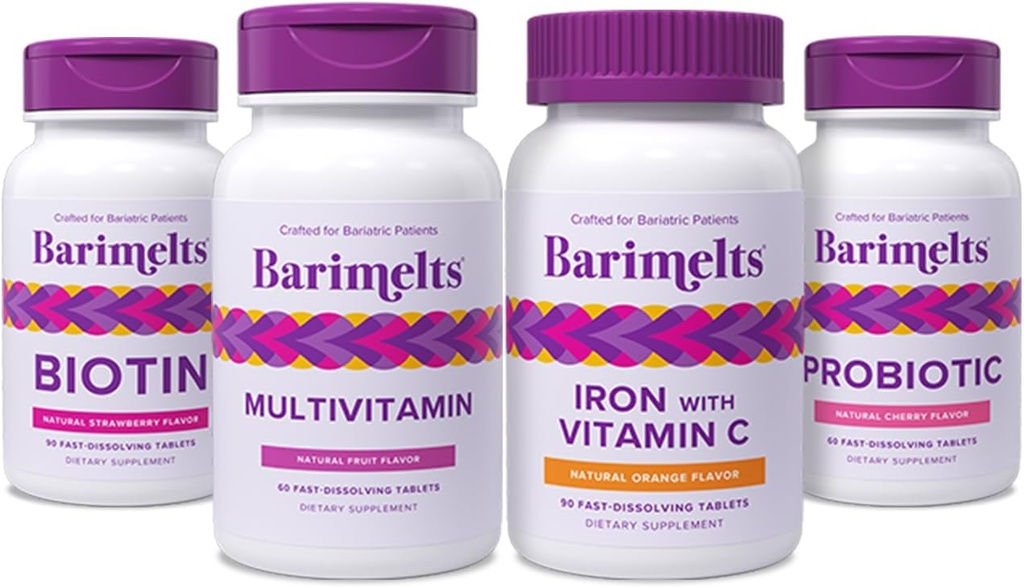 BariMelts Complete Post-Bariatric Surgery Sche - Multivitamin, Demir C, Biotin ve Probiyotiks