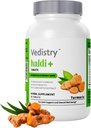 Haldi+ 850 mg Turmeric Tabletleri% 95 Curcumin & Long Pepper | 60 Tabletler | En Az Apsiyon | Vegan Herbal Supplement | Pack of 1