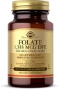 Solgar Folate 1,333 mcg Diyetary Folate Equivalent (800 mcg Folic Acid), 100 Sebze Capsules - Kalp Sağlığı, Sağlıklı Nervous Sistemi, Prenatal Destek - Non-GMO, Vegan, Gluten Free - 100 Hizmet