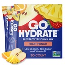 GoHydrate Instant Hydration Toz Paketleri - Low sodyum Electrolytes Drink Mix - Natural Hydration Support, Sugar Free Electrolyte Flavored Toz I, Vitamin D, 30 Paketler, Meyve Zehirleri
