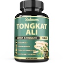Satoomi 9in1 Tongkat Ali Root Extract 200:1 - Ashwagandha, Tribulus Terrestris - 5 Ay boyunca 150 Capsules - Güçlü, Enerji ve Sağlıklı Immune
