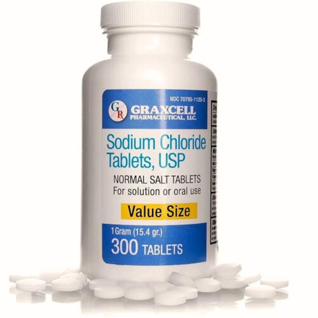 sodyum Klor Tabletleri 1gm | POTS Sendromu ve Dysautonomia Support | Hızlı Rehidrasyon| 15.4gr. | ABD'de Yapılacaklar |