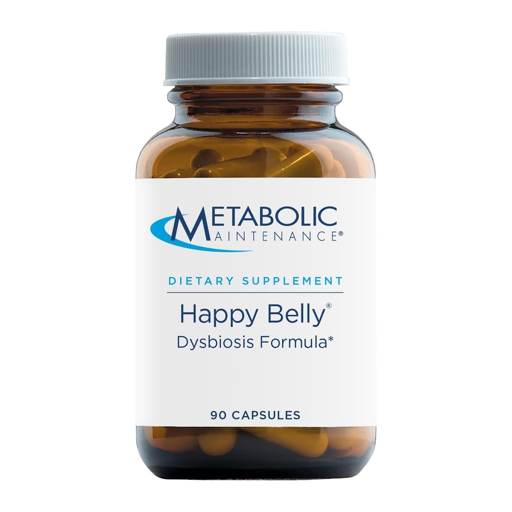 Metabolik Bakım Mutlu Belly - Gut, GI + Detox Caprylic Acid, Black Walnut, Zeytin Leaf + Barberry Supplement - Normal Digestive Health + Balance (90 Capsules)