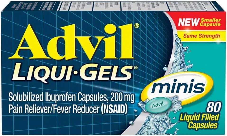 Advil Liqui-Gels Minis, 80 Capsules Per Şişe (5 Şişe)