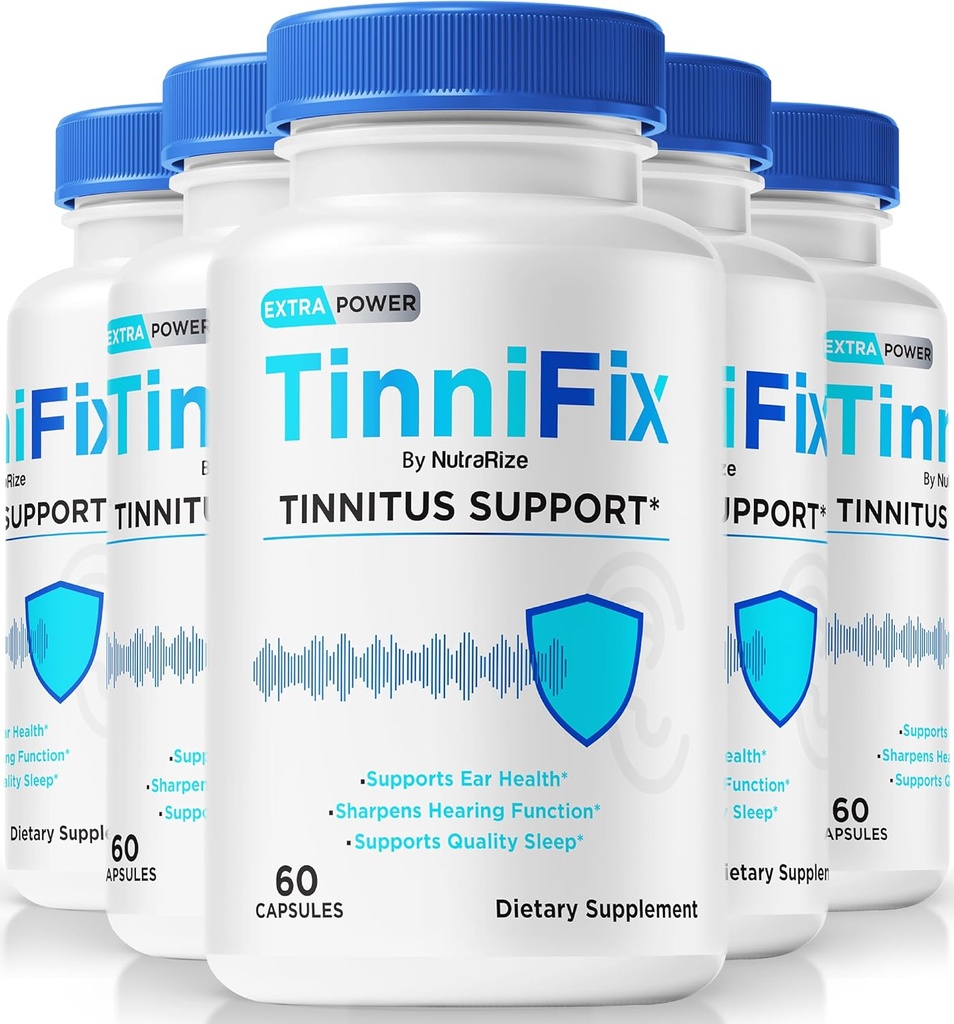 (5 Pack) Tinnifix Capsules - Gelişmiş İşitme Desteği Formula, Tinnifix Pills Sağlıklı İşitmeyi korumak için, Tüm Doğal Tinnifix for Complete Ear Health, Resmi Tinni Fix Review (300 Capsules)