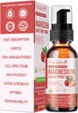 Magnezyum Glycinate Sıvı Kombine Citrate Oksit & Malate, tüm Magnezyum Vitamini, L-Theanine, D3K2, B6 for Heart, Leg Cramps,Muscles &Energy-Free Strawberry Flavor, 2 Fl Oz