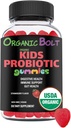 USDA Organic & Vegan Kids Probiyotiks Gummies 30 Hizmet, 2.5 Milyar CFU, Gluten & Gelatin Free | Doğal olarak Çocuklar için Probiyotikler