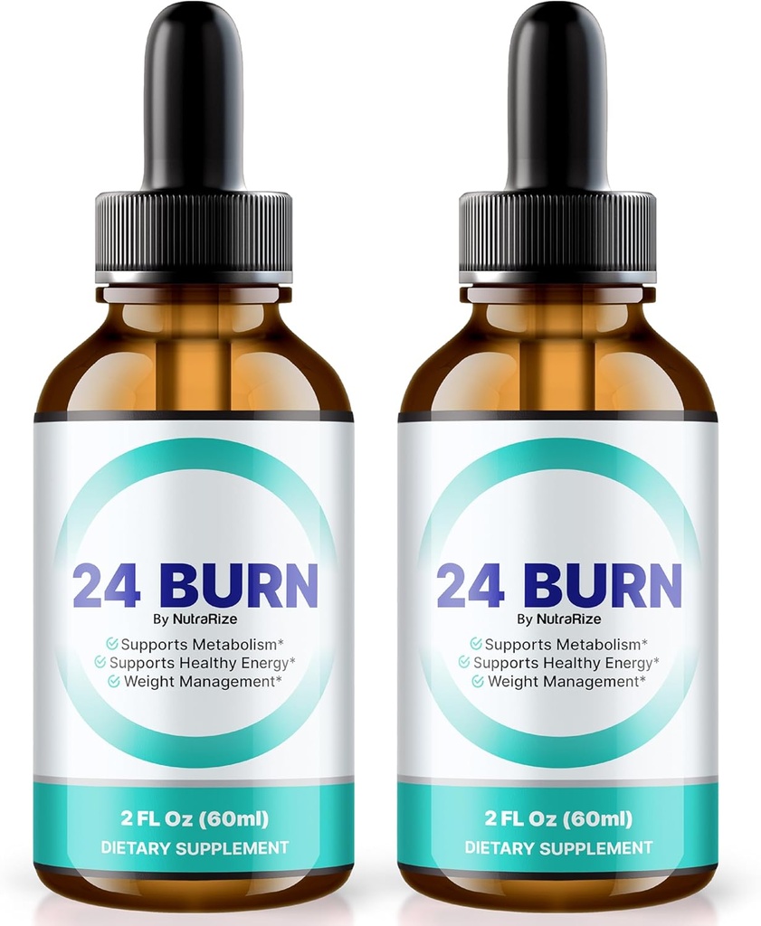 NutraRize ( 2 24 Burn Drops, All- Natural 24Burn Liquid Supplement, Resmi Beslenme Formula Sağlıklı ve Aktif Yaşam Tarzı Desteklemek için, Gotas İncelemeleri (60 Hizmet)