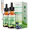 2 Pack Liquid Iron Supplement for Women Men & Kids, Vegan Demir C D, B12, B-Complex, Yüksek Potency Liquid with Multivitamin for Anemia, Energy Support, Magnezyum Iron Gentle