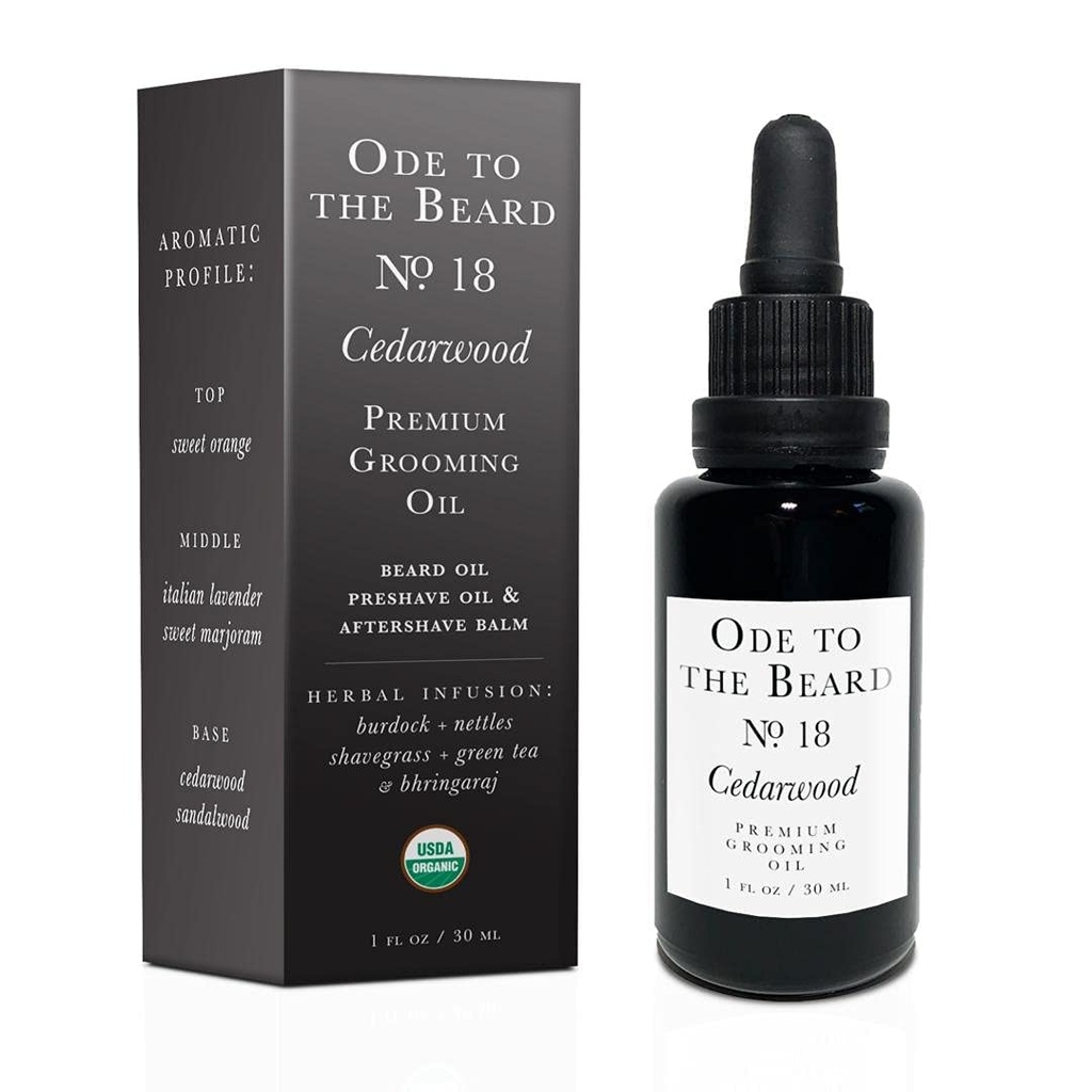 Vegan Mia - USDA Organik Cedar-Scented Beard Oil For Men, 3in-1 Premium Grooming Oil with Argan Oil, Jojoba and More, For Beard growth and Care - Ode To The Beard Cedarwood Beard Oil, 1 fl ozzz