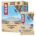 CLIF BAR - Enerji Protein Barları - Beyaz Çikolata Macadamia Nut - Organik Oats - Enerji Barları - Non-GMO - (15 Pack)