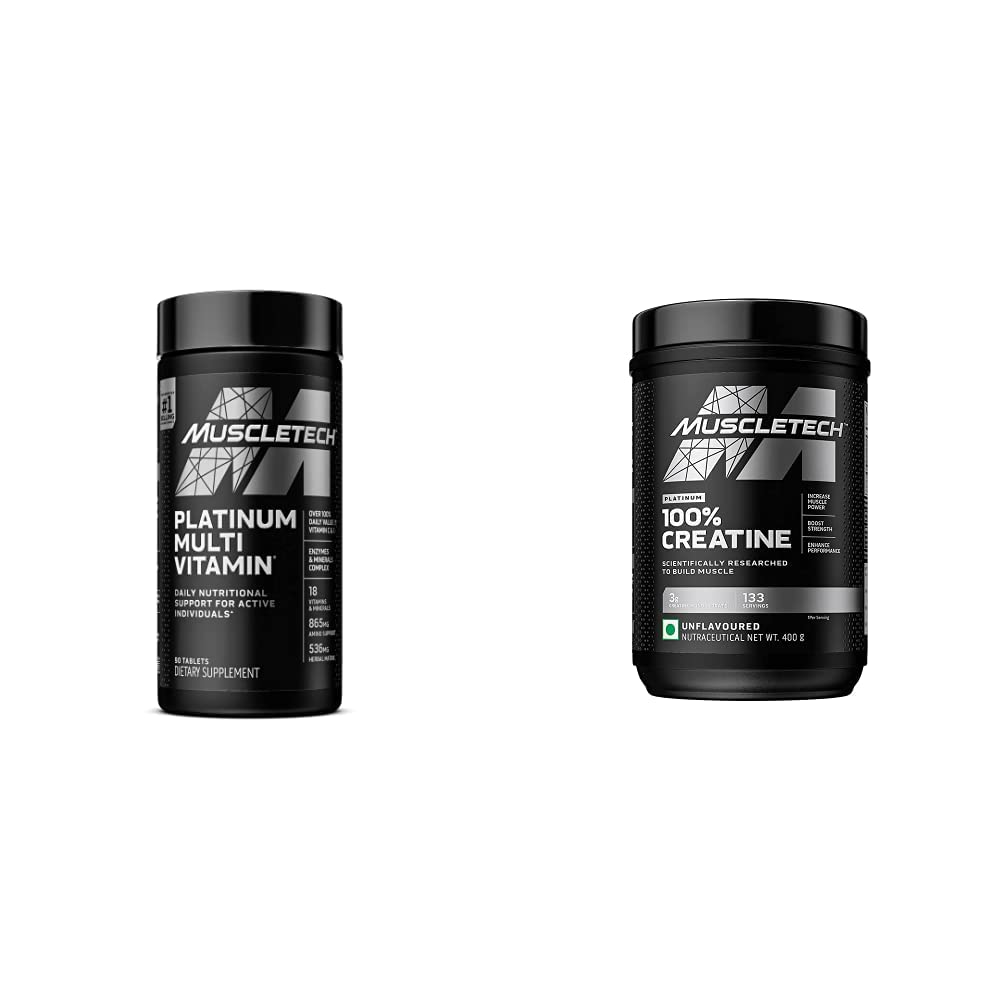 KasTech Kreatine Monohidrat Toz Platinum Pure Micronized Muscle Recovery + Builder & Platinum Immune Support 18 Vitamins & Minerals