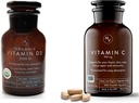 Movita Organik Vitamin D3 2500IU, Şişe Fermented Vitamin C 250mg Şişe