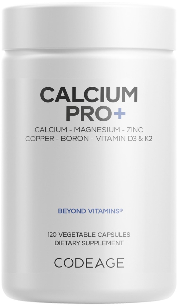 Codeageuba 250 mg Tamam, D3, Magnezyum, çinko, Copper, Boron, Vitamin K2-2-Month Supply - Elementaluba Pills & Highuba Vitaminleri, Non-GMO - 120 Capsules, Non-GMO - 120 Capsules