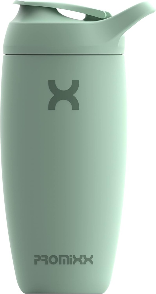 Promixx Pursuit Shaker Şişe, paslanmaz Steel Water Şişe ve sallayıcı Kupası, 18oz, Seagras Green