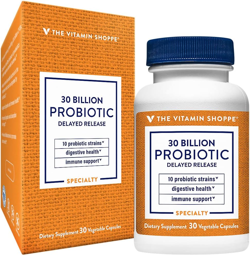 The Shoppe Probiyotik Gecikmiş 30 Milyar - 10 Probiyotik Strains to Support Digestive, Immune & Vaginal Health or Yeast Imbalance - Raf Stable (30 Veggie Caps)