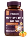B12 Enerji Üretimi, Enerji, Nerve & Hücre Desteği, Doğal Peach Flavor, Vegan, Zero Sugar, 90 Hızlı Dissolve Tabletleri