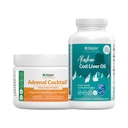 Jigsaw Health Sche | Adrenal Cocktail, 60 Hizmet (Jar), ve Alaskan Cod Liver Oil, 180 Softgels