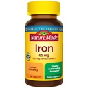 Nature Made Iron 65 mg (325 mg Ferrous Sulfate) Tabletler, Red Blood Hücre Desteği için Diyet Supplement, 180 Tablet, 180 Gün Supply