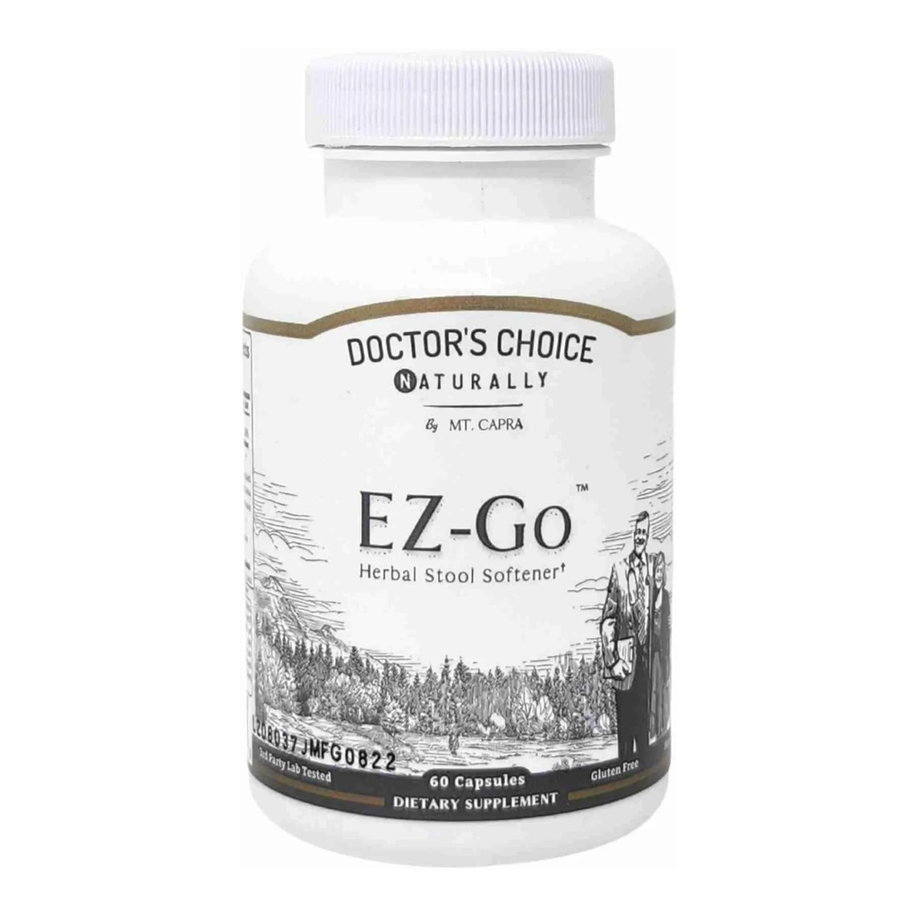 Mt. Capra EZ-Go Herbal Stool Softener | No-Habit Form, Gentle Elimination Support | Cape Aloe Gel, Slippery Elm Bark, Marshmallow Root, Triphala ve Rhubarb Root | 30 Hizmet