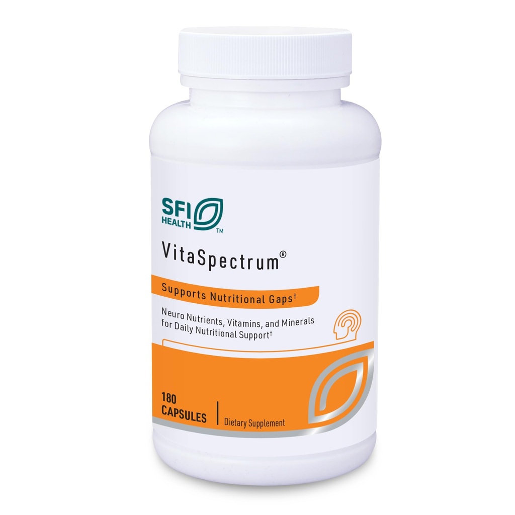 Klaire Labs SFI Health VitaSpectrum Capsules - 28 Essential Nutrients Including Folate, B12, B6, Antioksis, Vitamin E & D3 - NO Copper veya Iron, Gluten-Free (180ct)