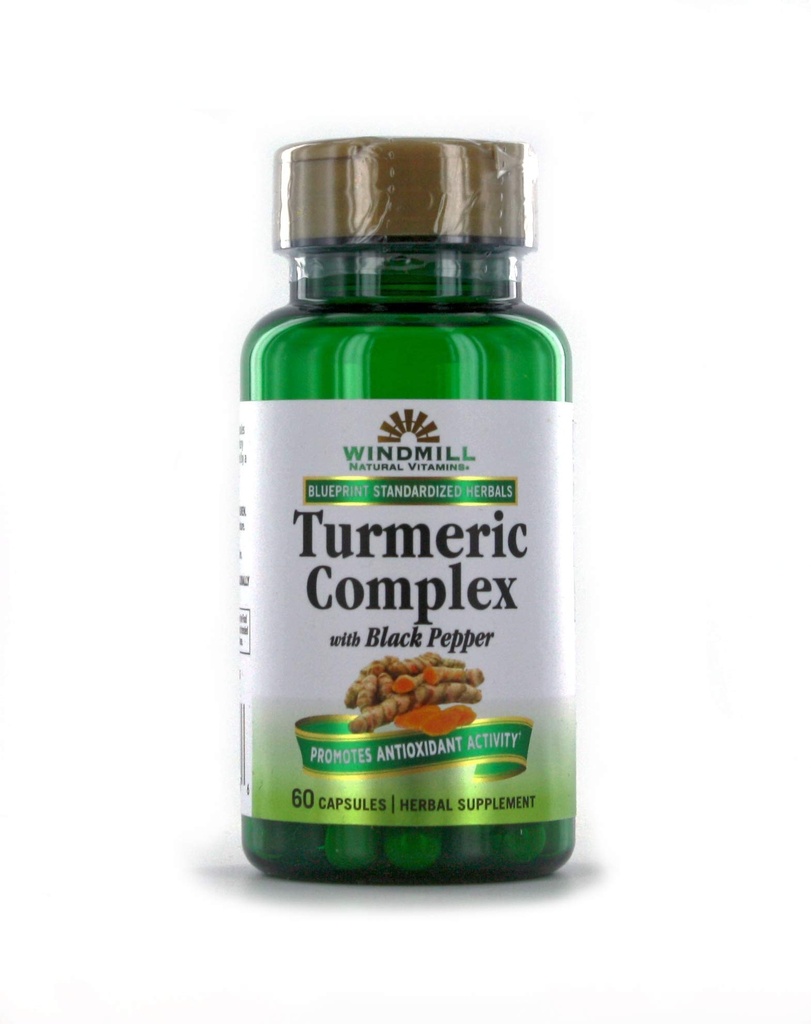 Windmill Turmeric Kompleksi 1500 Mg With Black Pepper Capsules, 60.0 Count