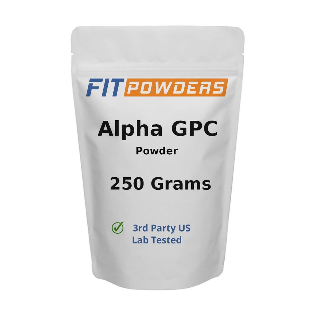 Alfa-GPC Toz 250 Grams, Non-GMO Alfa GPC Supplement Choline Toz, Vegan, Üçüncü Parti Test Edildi, Pre-Workout, Memory and Focus, with Scoopop