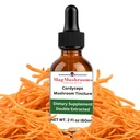 MagMushroom Cordyceps Mushroom Extract Liquid Tincture, Daily Supplement, Double Extracted for maximum Potency, 2 Fl. oz., 60 Daily Paper