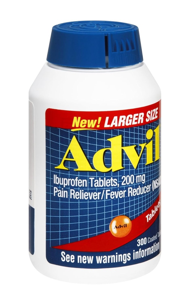 Advil Ibuprofen 200 mg Kaplamalar , 300 CT (Pack of 3)