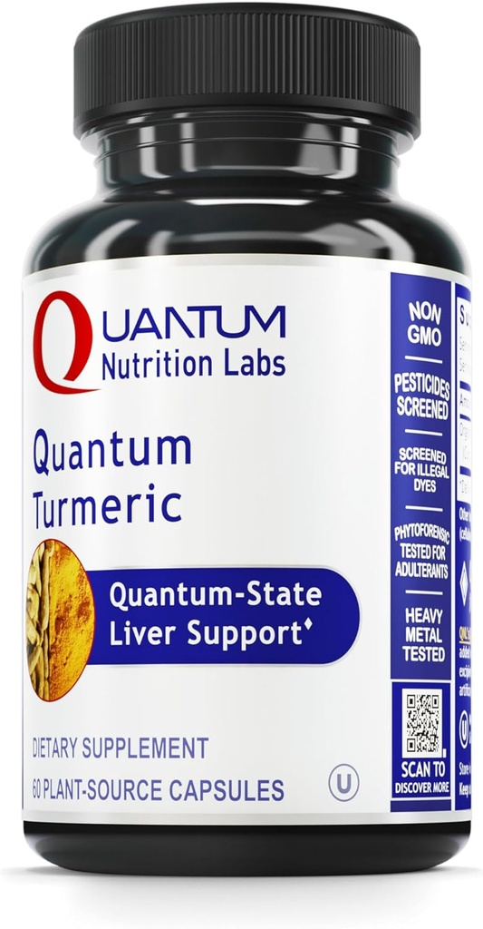 Kuantum Beslenme Laboratuvarları Turmeric - Turmeric Capsules, Turmeric Curcumin Supplement, Liver Support, 500 mg of Curcuma Per Capsule - 60 Vegetarian Capsules