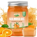 ACEYO (12 OZ) Sea Moss Gel Organik Raw Vegan Orange Flavored Irish Seamoss 102 Vitamin ve Minerals Wild Harvested Non-GMO Immune Defense Alert Yourroid Digestive Support Support