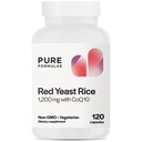 PureFormulas Ekstra Güçlü Red Yeast Rice 1200 mg with CoQ10 100mg, Citrinin-Free, Non-GMO, Gluten-Free, 120 Capsules (2 Ay Supply)