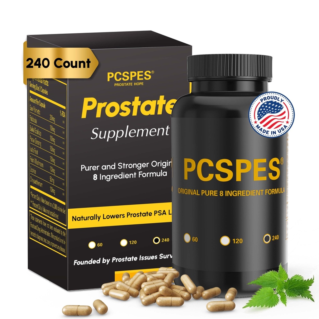 Erkekler için Prostate Health Supplements for Men for Men - Aşağı PAS Seviyeleri Doğal olarak Saw Palmetto & 7 Pure Herbs - Prostate Health Support - The Frequent Urination 240