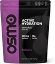 Osmo Active Hydration Electrolyte Toz (2lb Resealable Bag) - Sodyum, Magnezyum, Pyum, Carbs & Vitaminler, Cane Sugar - All Natural Materialss, 3X Faster Hydration Black Berry