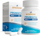 Kadınlar ve Erkekler için Probiyotikler, Pro Formula, Daily Probiyotik Supplement, Helps Soothe Occasional Abdominal Discomfort & Bloating, 500 Milyar CFU, 22 Strains, 52 Capsules