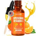 Liposomal Vitamin C Sıvı 6000 mg - Immune Support, Antioksi & Skin Health - Non-GMO, Vegan, Gentle Formula - 2 fl ozz