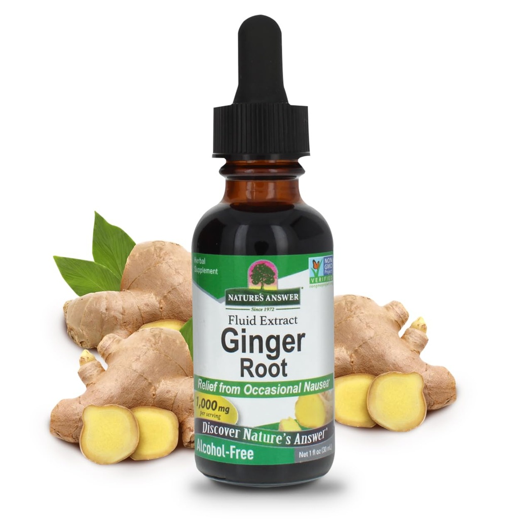 Nature's Cevap Ginger Root Alkol Free Extract 1 Ounce | Destekler Stomach Fonksiyonu | Vegan | Vejetaryen | Non-GMO | Gluten Ücretsiz