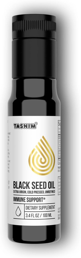 % 100 Etiyopyalı Siyah Zeytinyağı 3.4 Fl Oz - Immune Desteği için Soğuk Tohum Yağı, Yüksek Potency 5.7% -% 21 Thymoquinone Skin, Hair & Overll Health - Unrefined Black Cumin Tohum Yağı - Gluten Ücretsiz